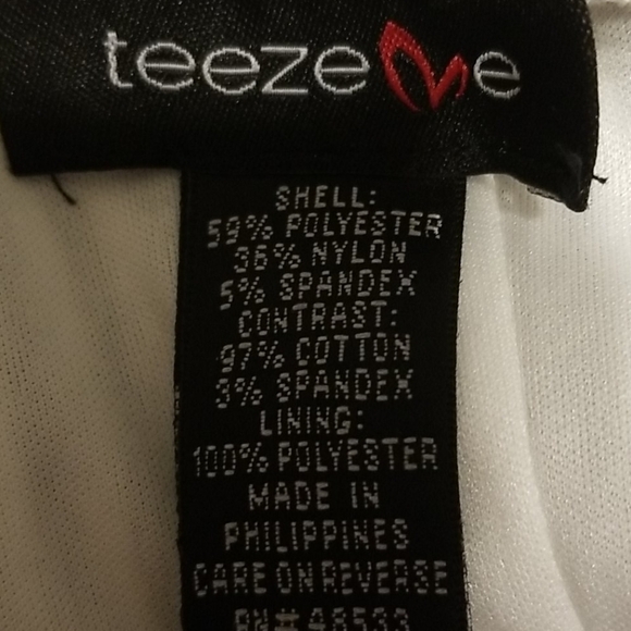 Teeze Me Juniors Strapless Dress Gray White Stripes Party Size 3 - Picture 5 of 7